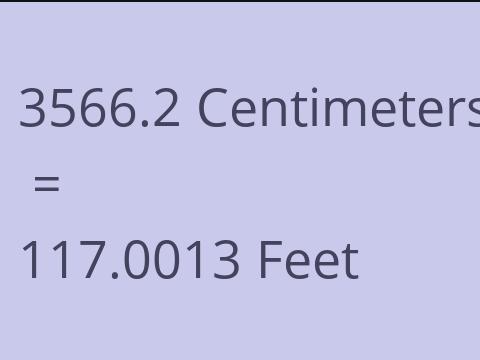 3566.2 CM TO FEET