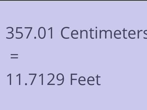 357.01 CM TO FEET