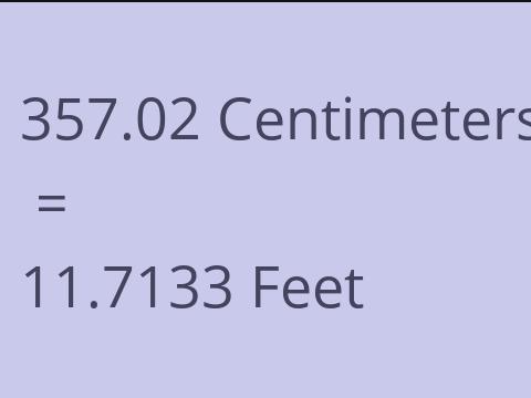 357.02 CM TO FEET