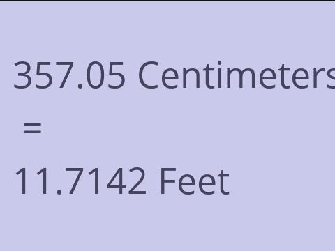 357.05 CM TO FEET