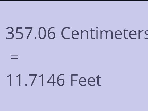 357.06 CM TO FEET