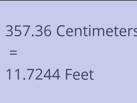 357.36 CM TO FEET