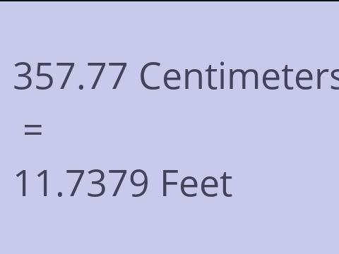 357.77 CM TO FEET