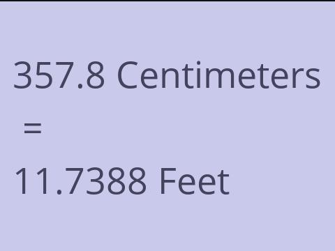 357.8 CM TO FEET