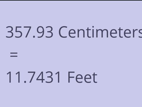 357.93 CM TO FEET