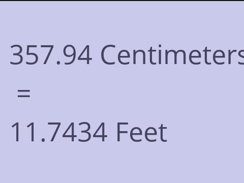 357.94 CM TO FEET