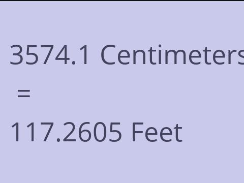 3574.1 CM TO FEET