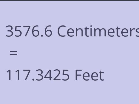 3576.6 CM TO FEET