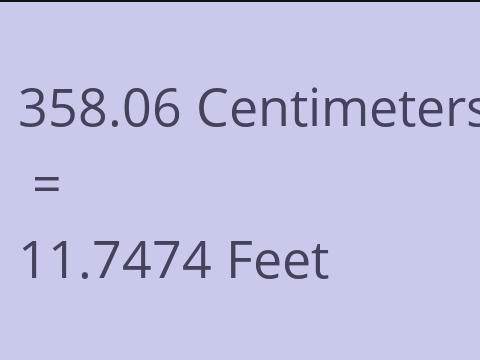 358.06 CM TO FEET