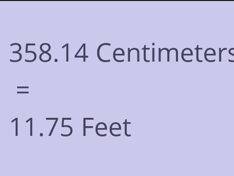 358.14 CM TO FEET