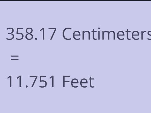 358.17 CM TO FEET