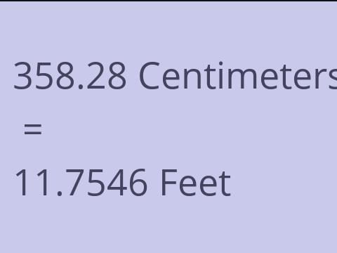 358.28 CM TO FEET