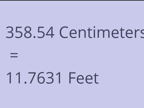 358.54 CM TO FEET