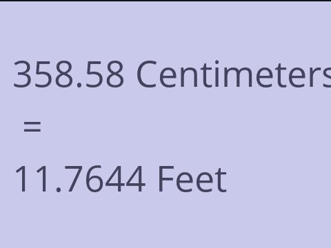 358.58 CM TO FEET