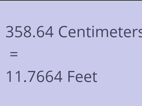 358.64 CM TO FEET