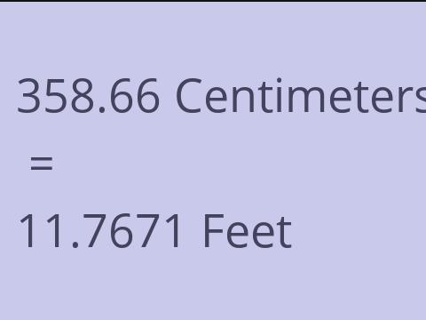 358.66 CM TO FEET