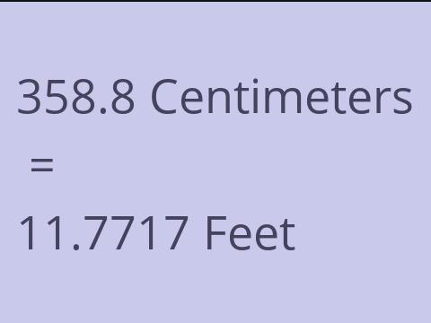 358.8 CM TO FEET