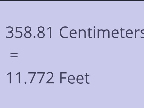 358.81 CM TO FEET