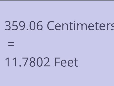 359.06 CM TO FEET