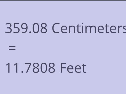 359.08 CM TO FEET