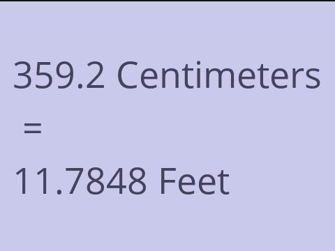 359.2 CM TO FEET