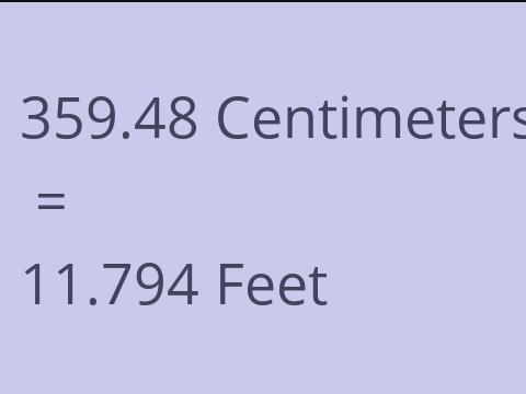 359.48 CM TO FEET