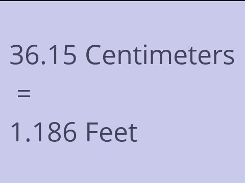 36.15 CM TO FEET