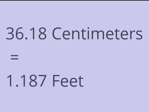 36.18 CM TO FEET