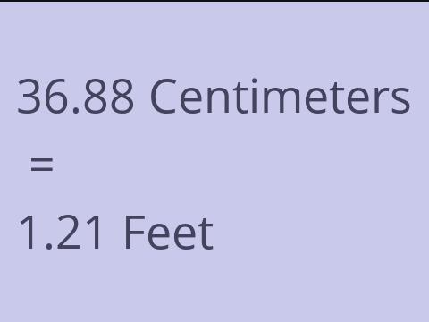 36.88 CM TO FEET