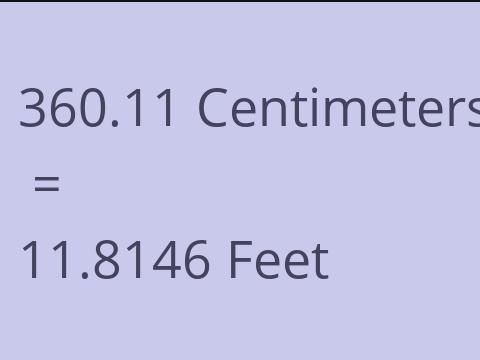 360.11 CM TO FEET