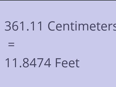 361.11 CM TO FEET