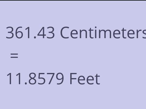 361.43 CM TO FEET