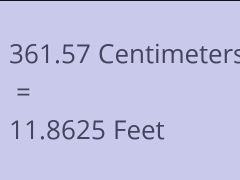 361.57 CM TO FEET