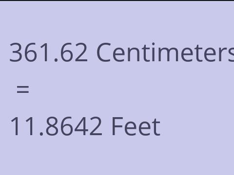 361.62 CM TO FEET