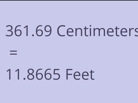 361.69 CM TO FEET