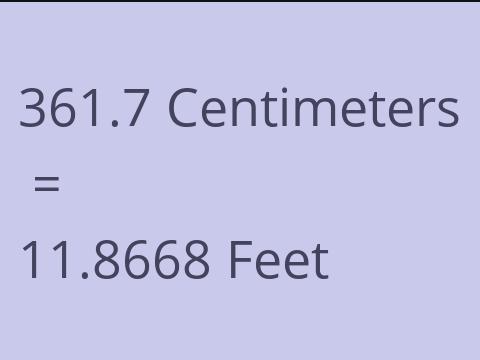 361.7 CM TO FEET