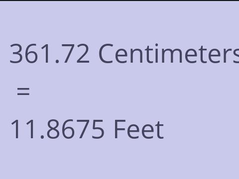 361.72 CM TO FEET