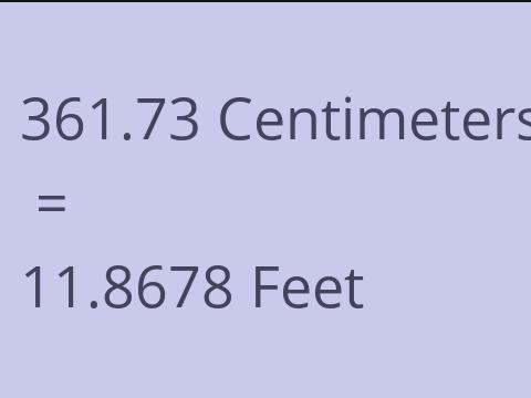 361.73 CM TO FEET