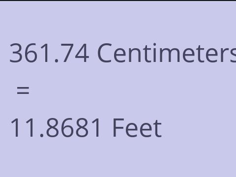 361.74 CM TO FEET