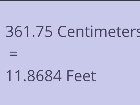 361.75 CM TO FEET