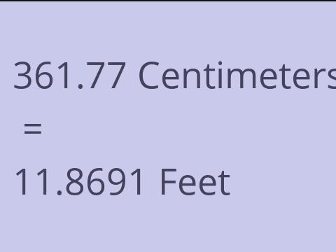 361.77 CM TO FEET