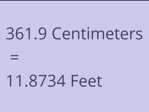 361.9 CM TO FEET