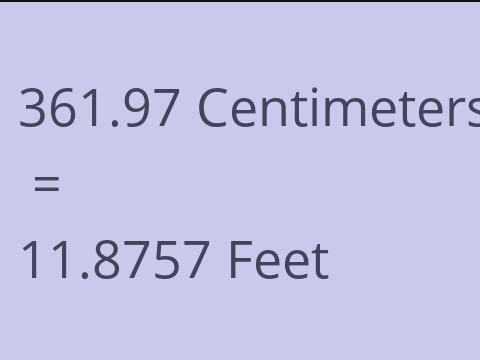 361.97 CM TO FEET