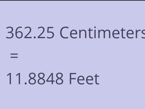 362.25 CM TO FEET