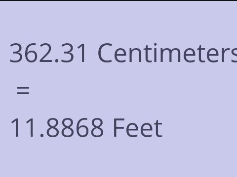 362.31 CM TO FEET