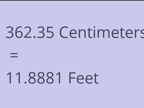 362.35 CM TO FEET