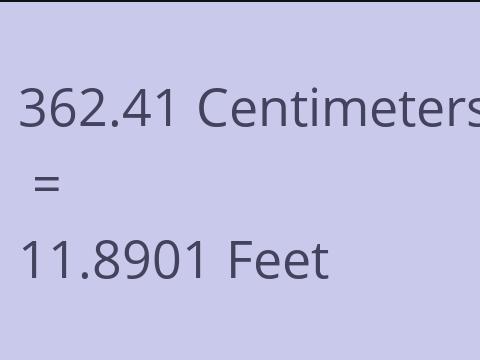 362.41 CM TO FEET