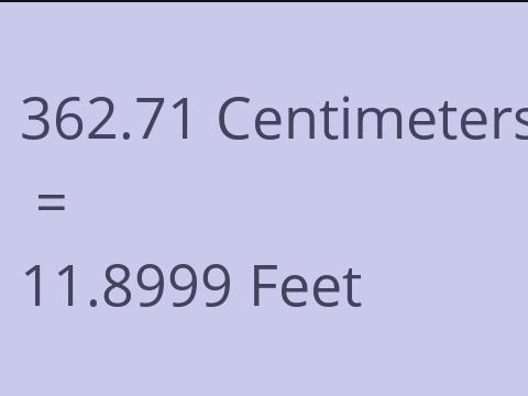 362.71 CM TO FEET