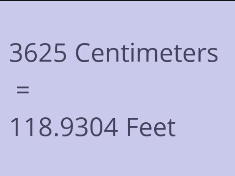 3625 CM TO FEET