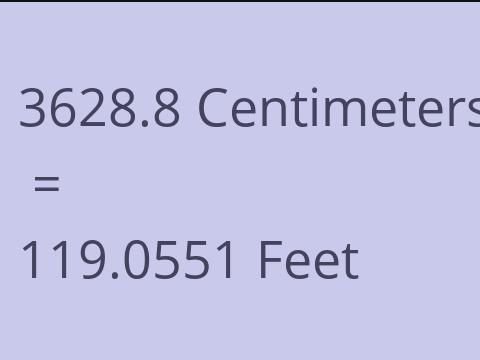 3628.8 CM TO FEET